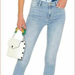 Frame Jeans Le High Triangle Skinny High Waist Raw Edge Boho Size 24 #LHSKTR801